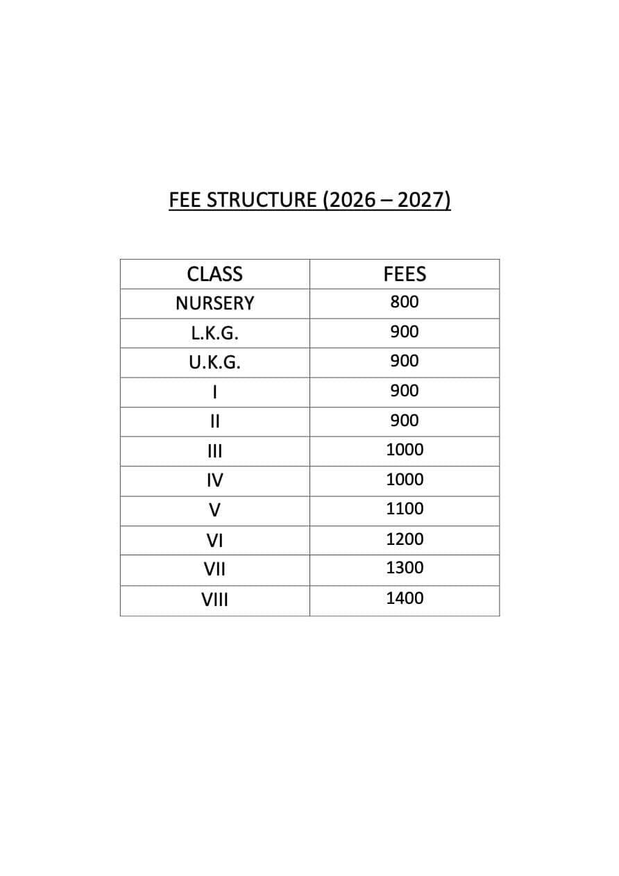 Fee Structure Scanned Document